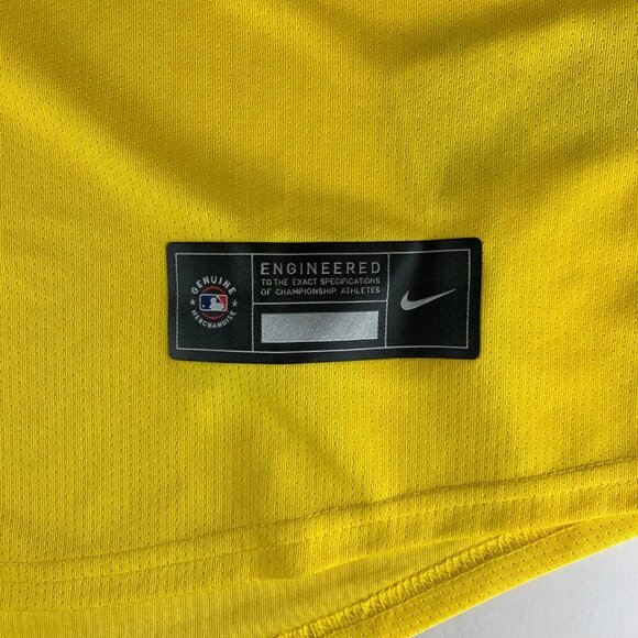 Boston Red Sox MLB Yellow Blue Nike City Connect Jersey Mens Medium New - Picture 3 of 9
